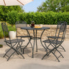 Yoko 5pc Outdoor Breakfast Dining Set, 4 Chairs, 1 Table, Dark Gray