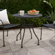 Yoko Outdoor Breakfast Table, Dark Gray Mesh Iron, Round 32" Top