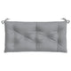 Claire Outdoor Cushion for Bench, Button Tufted Gray Fabric, 59 Inch