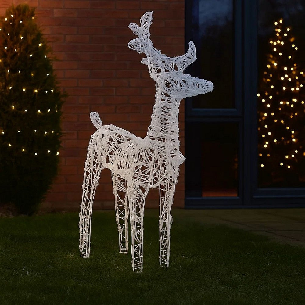 2pc Outdoor Christmas  Decor, 40 Cool White LEDs, Acrylic