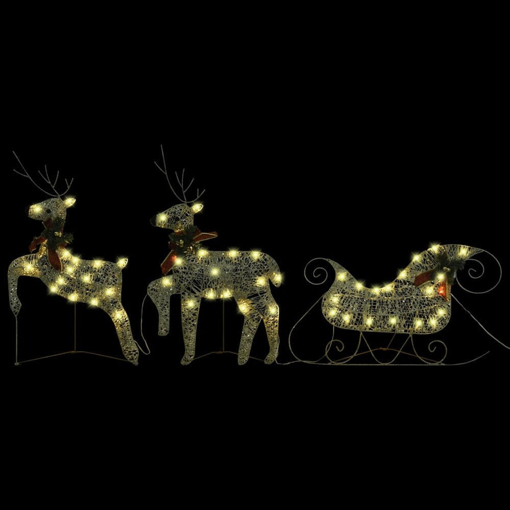 Edy 7pc Outdoor  and  Christmas Decoration, 140 Gold LED