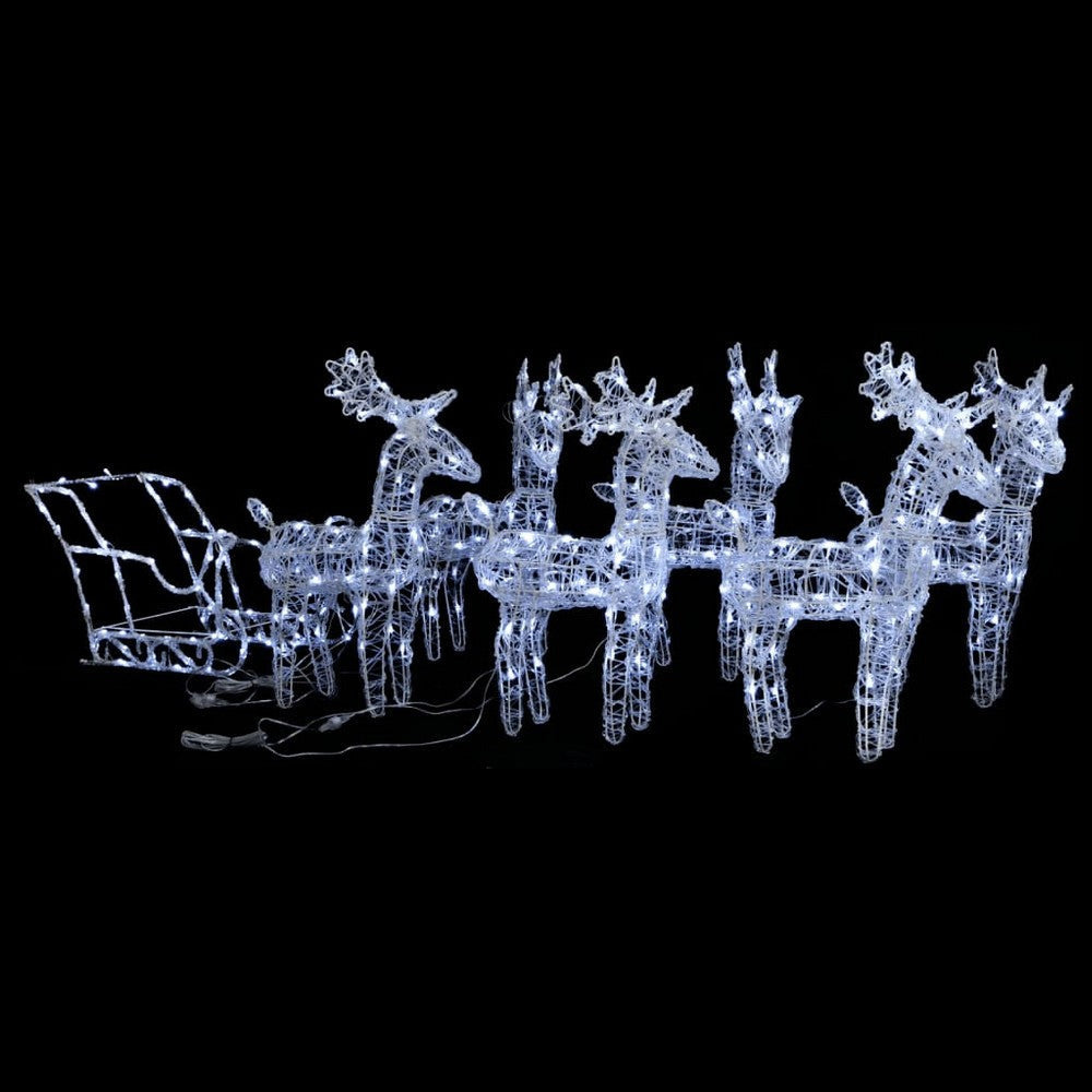 6pc Outdoor  and  Christmas Decor, 320 Cool White LEDs