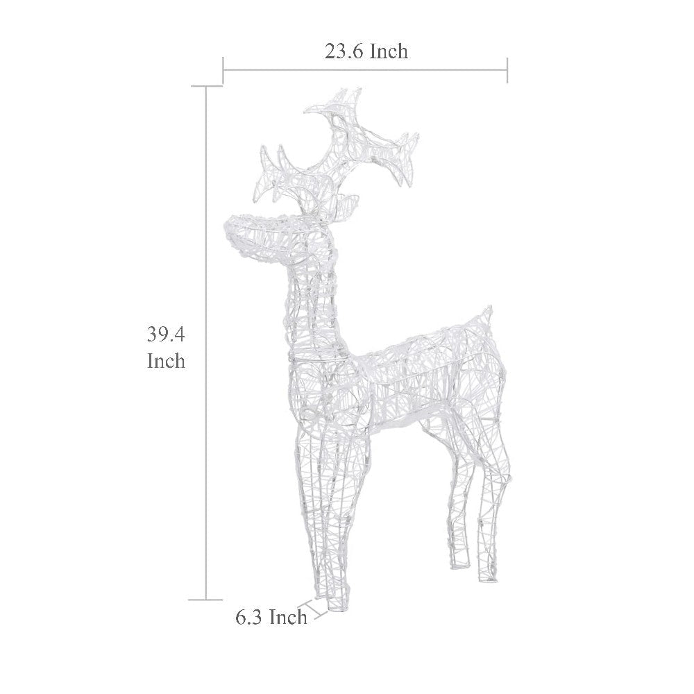 Outdoor Christmas Decor 90 Cool White LED Lights Acrylic BM326412