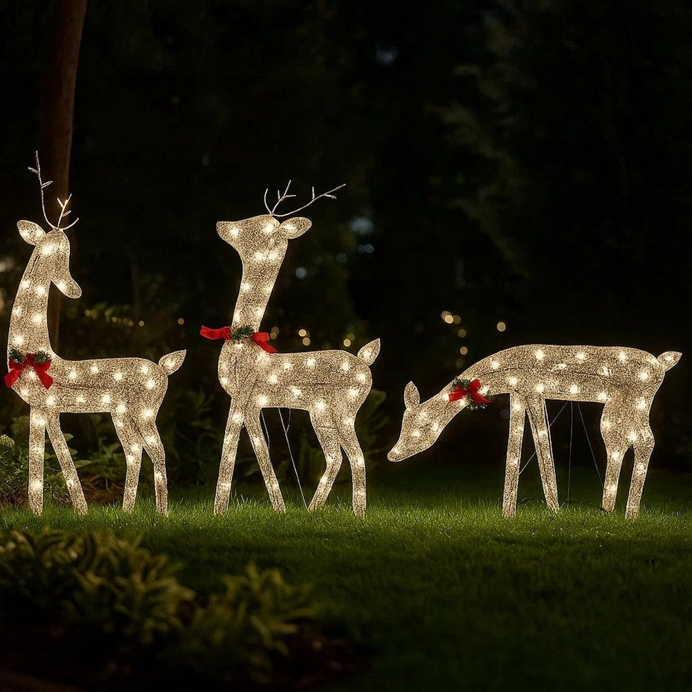 Edy 6pc Outdoor Christmas  Decor Set, 180 Cool White LEDs