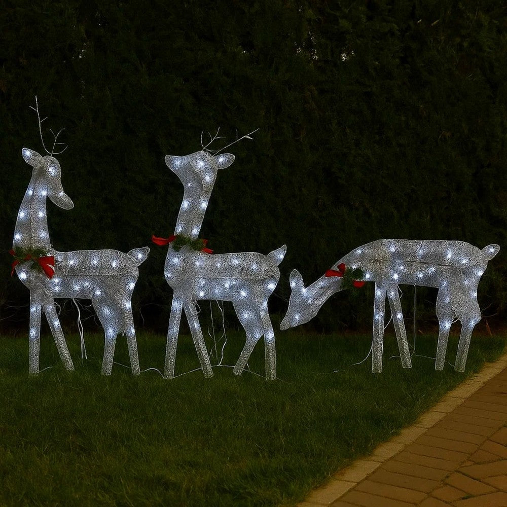 Edy 6pc Outdoor Christmas  Decor Set, 180 Cool White LEDs