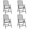 Zofi Folding Outdoor Dining Set of 4, Dark Gray Iron Mesh Frame
