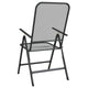 Zofi Folding Outdoor Dining Set of 4 Dark Gray Iron Mesh Frame BM326416