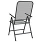 Zofi Folding Outdoor Dining Set of 4 Dark Gray Iron Mesh Frame BM326416