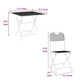 Yoko 3pc Outdoor Breakfast Table and Chairs Set | Foldable | Dark Gray BM326425