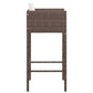 Lexy Outdoor Barstool Set of 2 | White Fabric | Brown Rattan BM326426