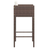 Lexy Outdoor Barstool Set of 2 | White Fabric | Brown Rattan BM326426