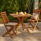 Outdoor Breakfast Bistro Table | Square 34" Brown Solid Acacia Wood