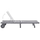 Outdoor Sun Chaise Lounger | Gray Solid Acacia Wood | Casters | 78’’ BM326434