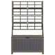 Garden Storage Box with Trellis | Shelves | 63’’ Gray Solid Acacia Wood BM326435