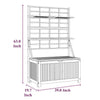 Garden Storage Box with Trellis | Shelves | 63’’ Gray Solid Acacia Wood BM326435
