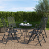 Zofi 5pc Outdoor Breakfast Dining Table and Chairs Set | Foldable Gray