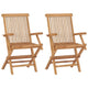 Hina Outdoor Accent Set of 2 | Gray Fabric Cushions | Solid Wood BM326437
