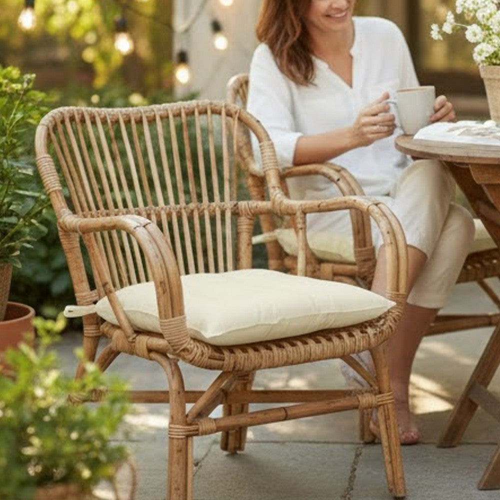 Kia Outdoor Cushion for Set of 4 | Square White Oxford Fabric