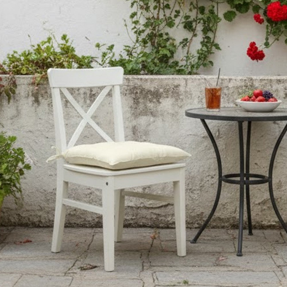 Kia Outdoor Cushion for Set of 4 | Square White Oxford Fabric