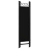 Dina 4 Panel Room Divider Screen | Black Fabric and Iron Frame | 63’’ BM326441