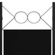 Dina 4 Panel Room Divider Screen | Black Fabric and Iron Frame | 63’’ BM326441