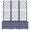Outdoor Garden Flower Bed Planter with Trellis | 54’’ Modern Dark Gray BM326446