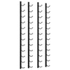 Wall Mounted Wine Rack Set of 2 | 12 Bottle Hooks | Black Iron | 46"