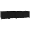 Outdoor Garden Raised Flower Bed | 63 x 16 Black Polypropylene Frame