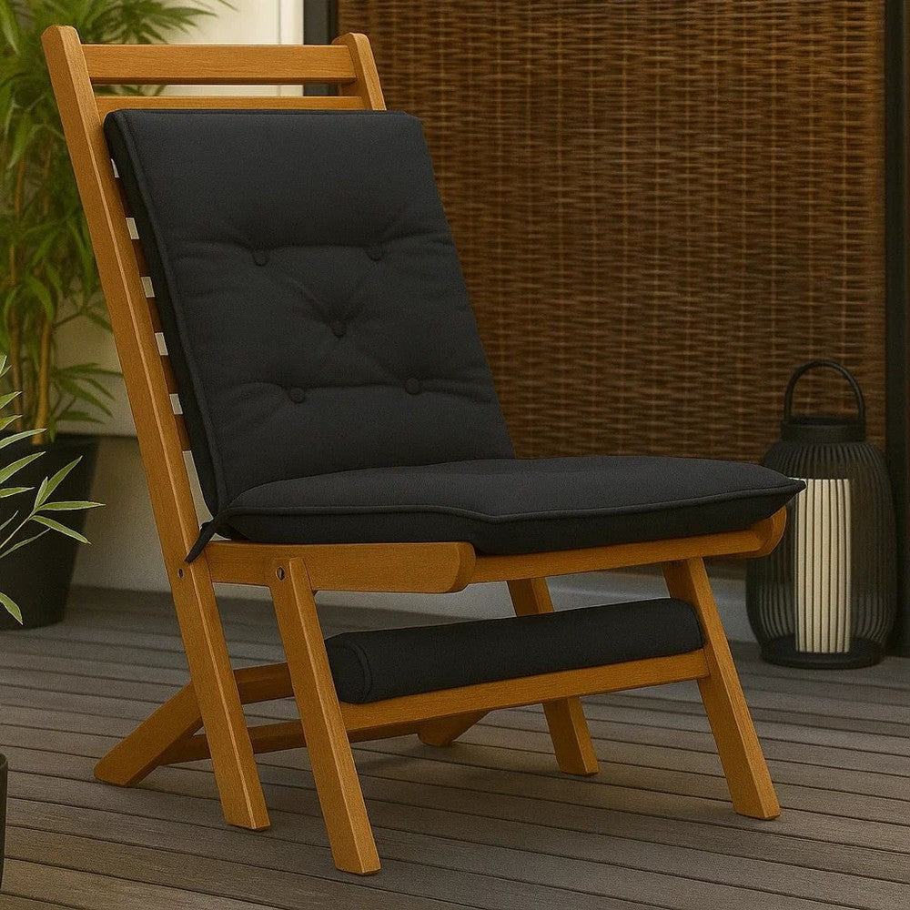 Claire Outdoor Cushion for Bench Set of 2 | Dark Gray Fabric | 39"