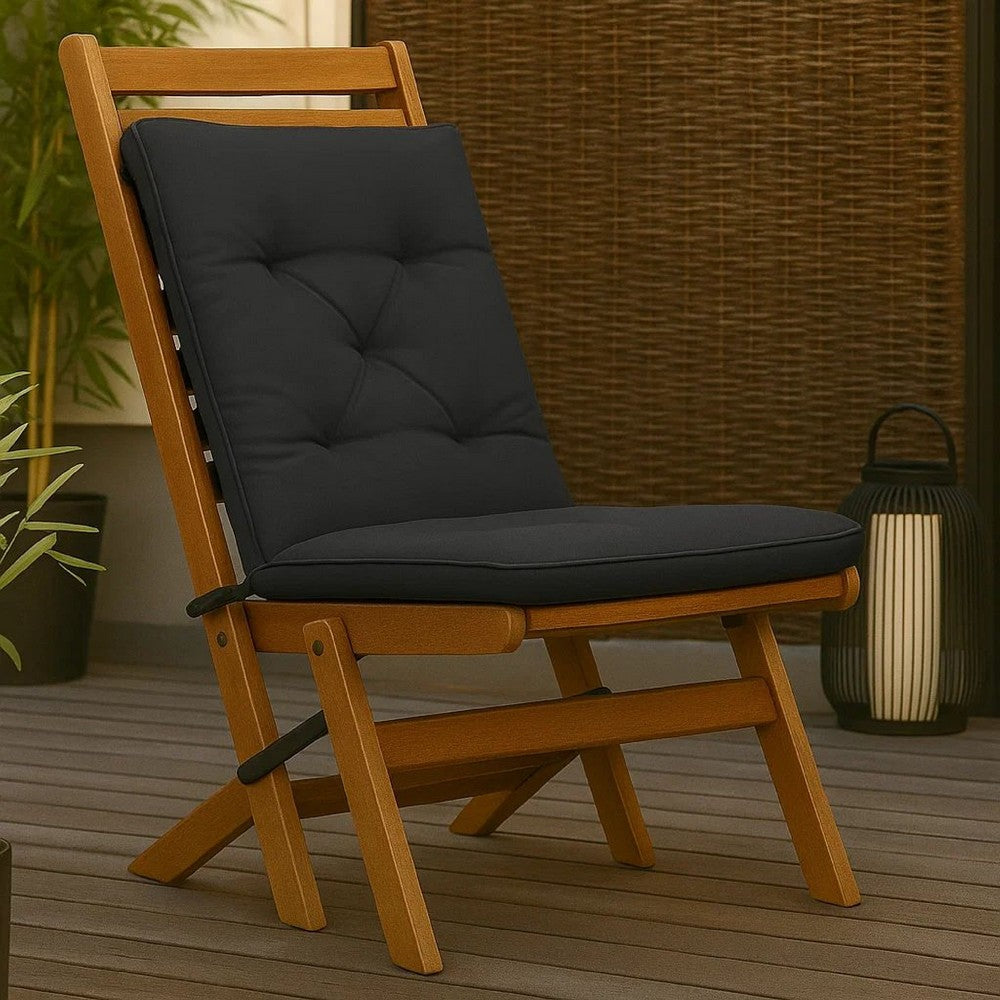 Claire Outdoor Cushion for Bench Set of 2 | Dark Gray Fabric | 39"