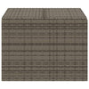 Outdoor Garden Storage Chest | Gray Poly Rattan | Powder Coated Steel BM326453