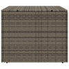 Outdoor Garden Storage Chest | Gray Poly Rattan | Powder Coated Steel BM326453