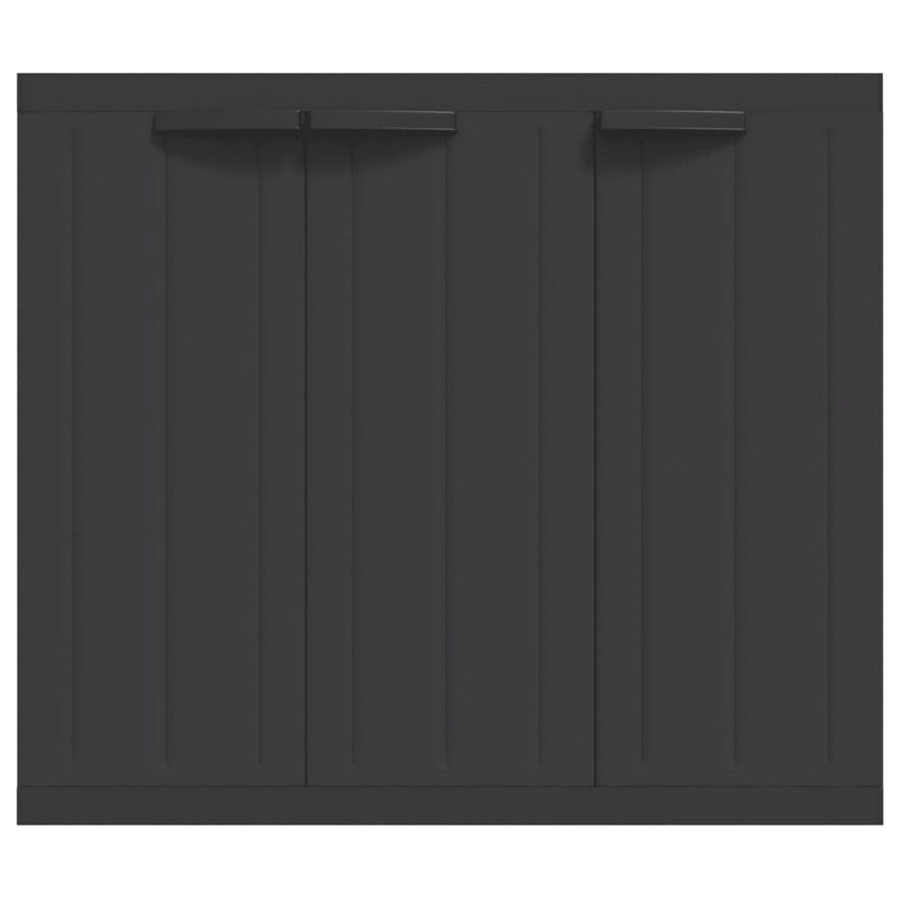 Reina Outdoor Storage Cabinet with Shelf | Black Polypropylene | 38’’ BM326454