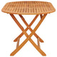 Nila Folding Outdoor Dining Table | 63" Slatted Oval Brown Wood Top