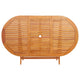 Nila Folding Outdoor Dining Table | 63" Slatted Oval Brown Wood Top