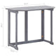 Outdoor Folding Balcony Table | Rectangular 35’’ | Gray Acacia Wood BM326459
