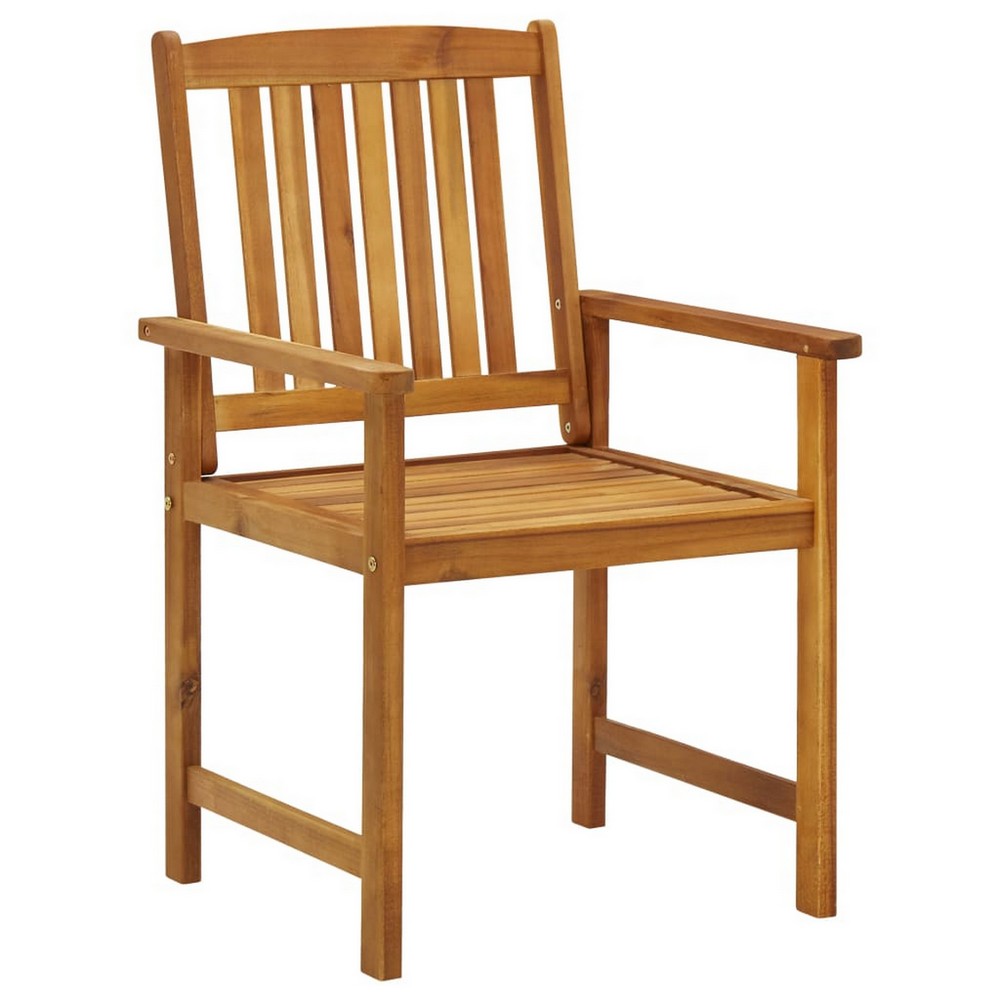 Blaire Outdoor Accent Set of 2 | Gray Fabric | Brown Acacia Wood