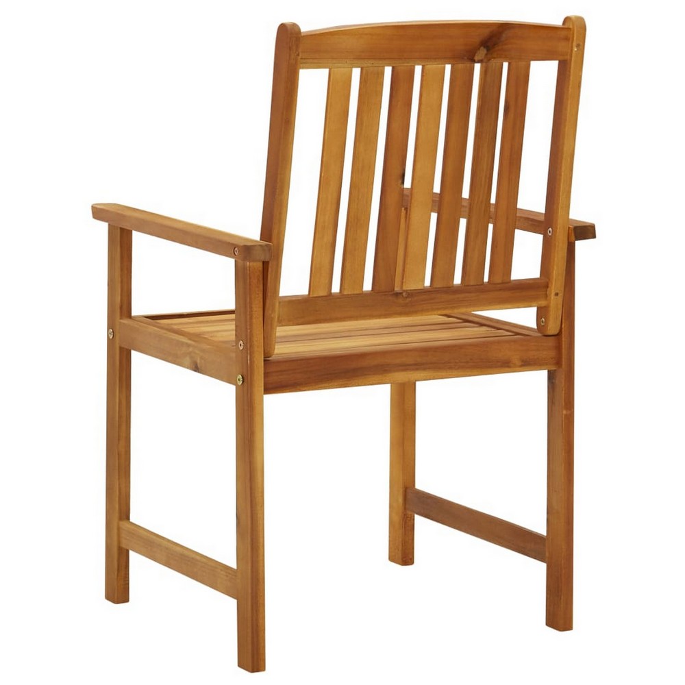 Blaire Outdoor Accent Set of 2 | Gray Fabric | Brown Acacia Wood