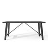 Dining Table 71’’ Rectangular Farmhouse Top Matte Black Rubberwood BM326463