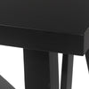 Dining Table, 71" Rectangular Farmhouse Top Matte Black Rubberwood
