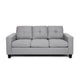 Sofa, 76", Comfortable Modern Smooth Tufted Gray Fabric Cushions