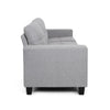 Sofa, 76", Comfortable Modern Smooth Tufted Gray Fabric Cushions