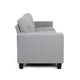 Sofa, 76", Comfortable Modern Smooth Tufted Gray Fabric Cushions