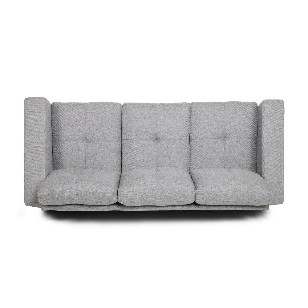 Sofa 76’’ Comfortable Modern Smooth Tufted Gray Fabric Cushions BM326465