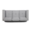 Sofa, 76", Comfortable Modern Smooth Tufted Gray Fabric Cushions