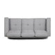 Sofa, 76", Comfortable Modern Smooth Tufted Gray Fabric Cushions