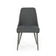 Dining Side Chair Set of 2 Smooth Textured Gray Fabric Armless Design BM326467