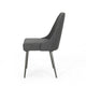 Dining Side Chair Set of 2 Smooth Textured Gray Fabric Armless Design BM326467