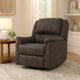 Swivel Manual Reclining Chair, Pillow Cushions, Smooth Gray Fabric