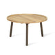 Coffee Table 32’’ Round Traylike Top Black Natural Brown Mango Wood BM326472
